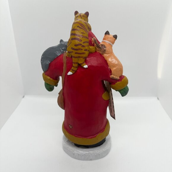 Vtg 98 House Hatten Susan Smith Cat-Tastrophe Santa Cats Crazy Lady Christmas - Picture 7 of 12